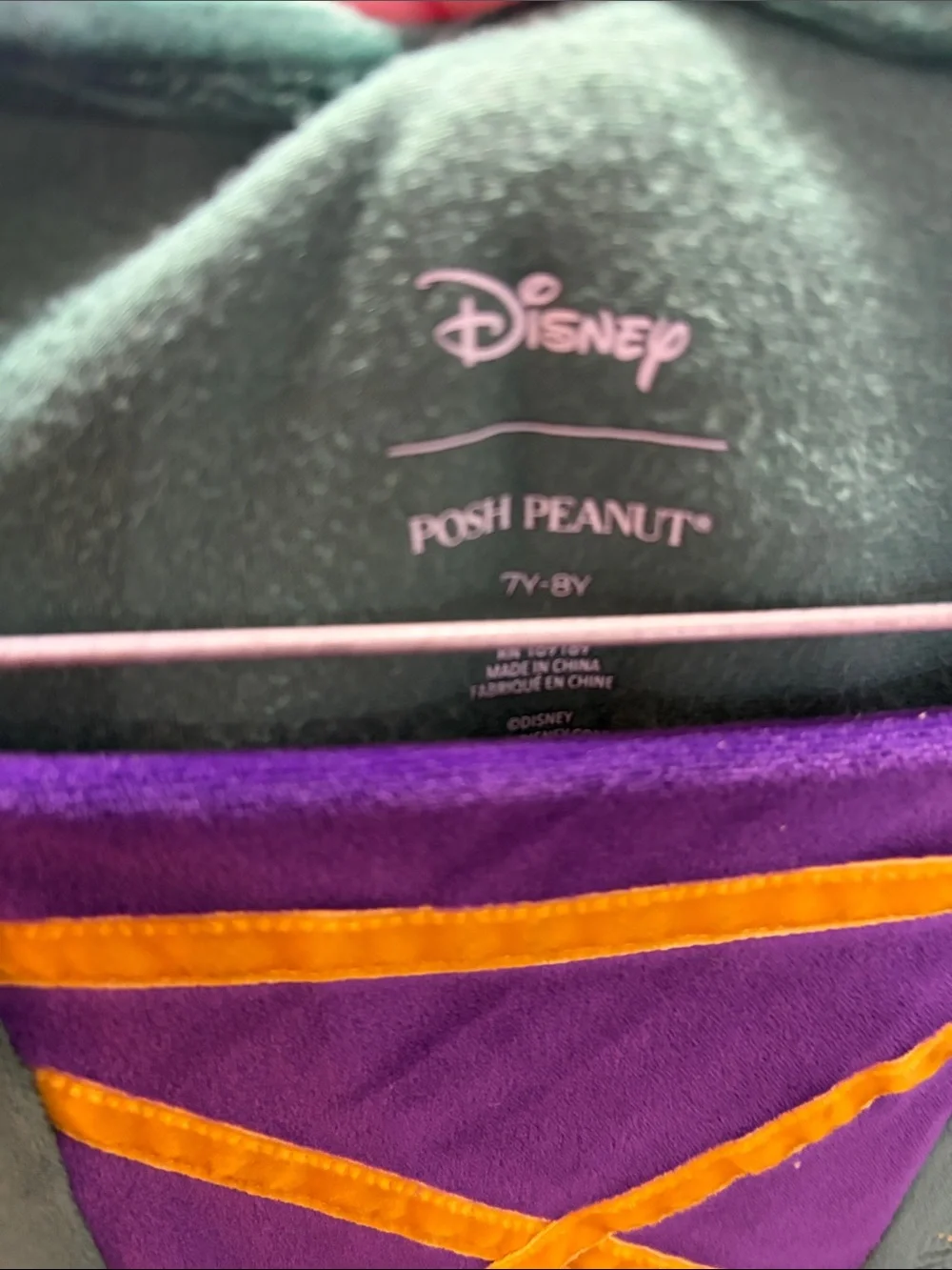Disney Emerald Green Tulle Princess Dress with Purple & Gold Bodice